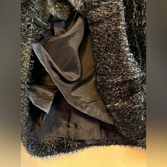 Stephen Sprouse 1980s Metallic Black Mini Dress — Vintage - Picture 6 of 8